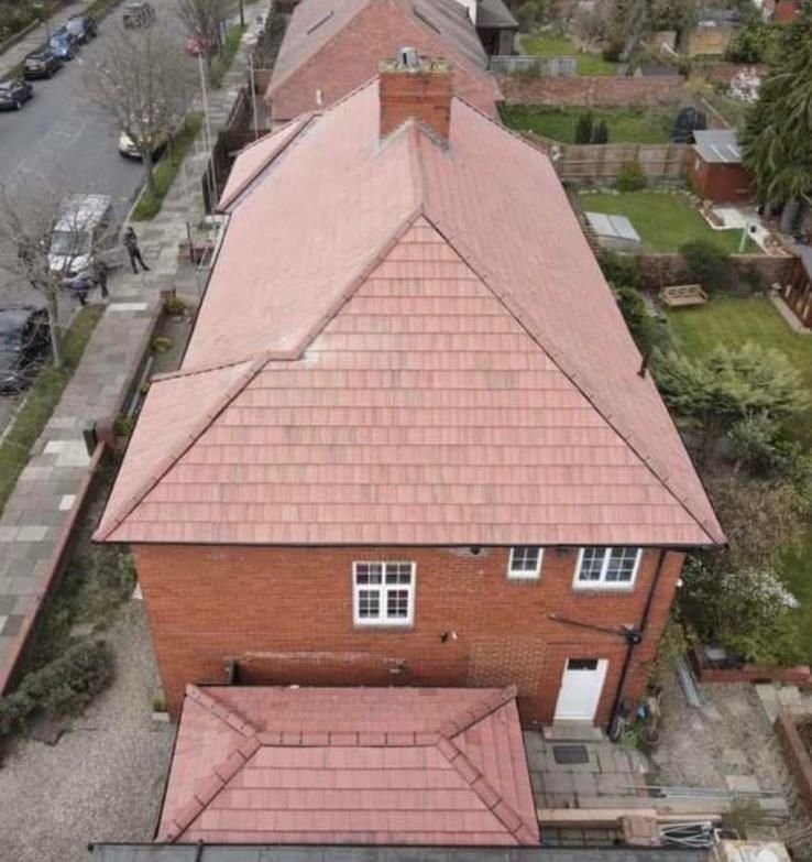 Professional roofing work