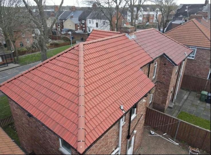 Completed roof